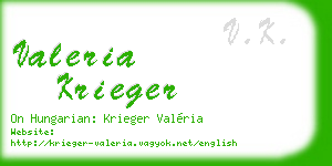 valeria krieger business card